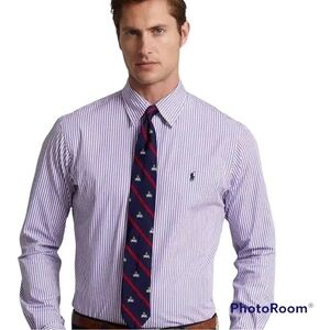Polo Ralph Lauren Lilac Purple Pinstripe Dress Shirt